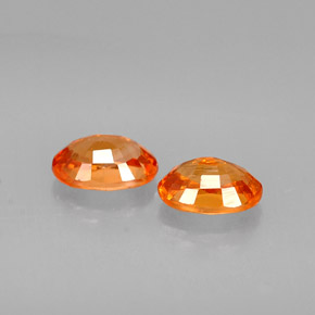 Gemas de granate espesartita naranja natural de  ct, corte óvalo, VS