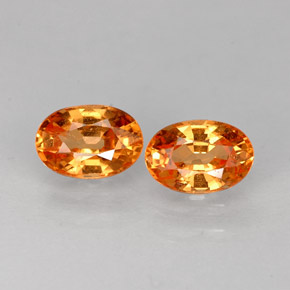 Gemas de granate espesartita naranja natural de  ct, corte óvalo, VVS-VS