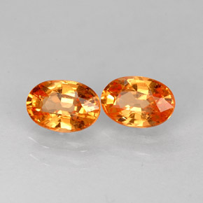 Gemas de granate espesartita naranja natural de  ct, corte óvalo, VVS-VS