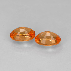 Gemas de granate espesartita naranja natural de  ct, corte óvalo, VVS-VS