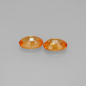 Gemas de granate espesartita naranja natural de  ct, corte óvalo, VS