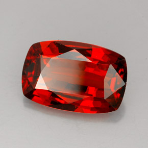 Granate espesartita naranja natural de 6,30 ct, corte cojín, VS