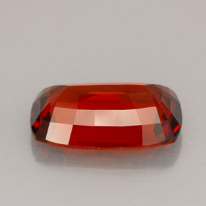 Granate espesartita naranja natural de 6,30 ct, corte cojín, VS