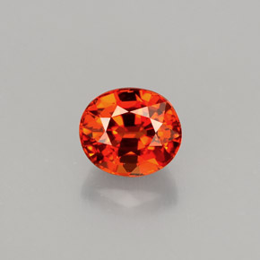 Hilo de espesartita Naranja mandarina natural de 1.36 ct, Corte Óvalo, VVS