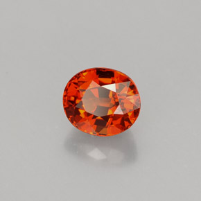 Hilo de espesartita Naranja mandarina natural de 1.36 ct, Corte Óvalo, VVS