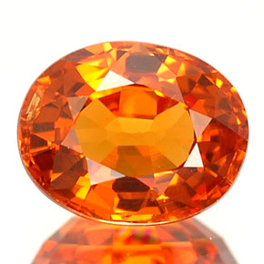 Hilo de espesartita Naranja mandarina natural de 1.36 ct, Corte Óvalo, VS