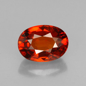 Hilo de espesartita Naranja mandarina natural de 1.32 ct, Corte Óvalo, VVS-VS