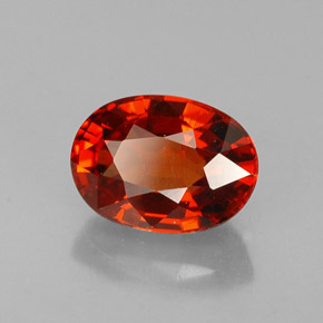 Hilo de espesartita Naranja mandarina natural de 1.32 ct, Corte Óvalo, VVS-VS