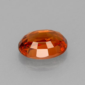 Granate espesartita naranja natural de 1,26 ct, corte óvalo, VVS