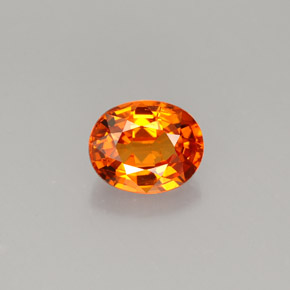 Hilo de espesartita Naranja mandarina natural de 1.23 ct, Corte Óvalo, VVS-VS