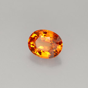 Hilo de espesartita Naranja mandarina natural de 1.23 ct, Corte Óvalo, VVS-VS