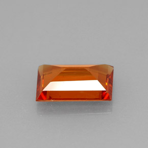 Granate espesartita naranja natural de 1,38 ct, baguette, VS