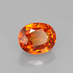 Granate espesartita naranja natural de 1,43 ct, corte óvalo, VVS-VS