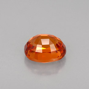 Granate espesartita naranja natural de 1,43 ct, corte óvalo, VVS-VS
