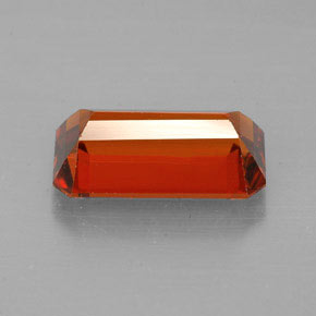 Hilo de espesartita Naranja rojizo natural de 3.68 ct, corte esmeralda, VVS-VS