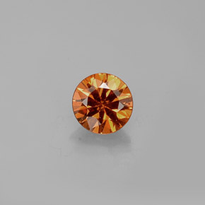 Granate espesartita naranja natural de 0,34 ct, corte redondo, VVS-VS
