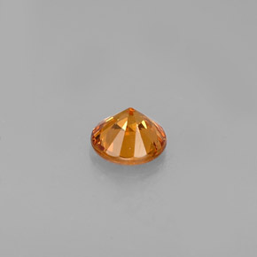 Granate espesartita naranja natural de 0,34 ct, corte redondo, VVS-VS