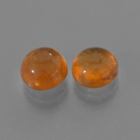 Gemas de granate espesartita naranja natural de 3,25 ct, corte redondo, translúcido