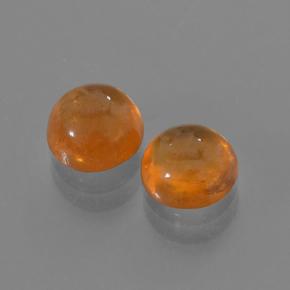 Gemas de granate espesartita naranja natural de 3,25 ct, corte redondo, translúcido