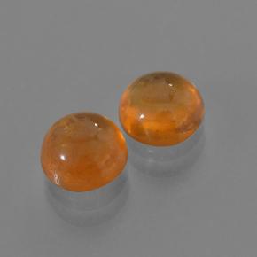 Gemas de granate espesartita naranja natural de 3,25 ct, corte redondo, translúcido