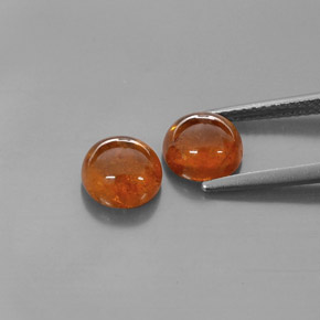 Gemas de granate espesartita naranja natural de  ct, transparente, transparente / translúcido