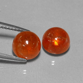 Gemas de granate espesartita naranja natural de  ct, transparente, transparente / translúcido