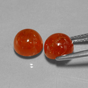 Gemas de granate espesartita naranja natural de  ct, transparente, transparente / translúcido