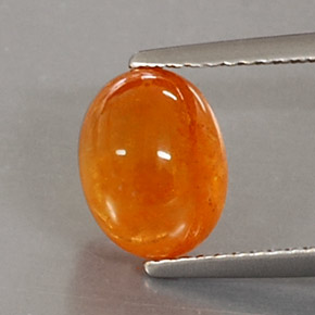 Granate espesartita naranja natural de 3,98 ct, transparente, transparente / translúcido