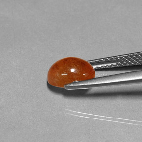 Granate espesartita naranja natural de 2,37 ct, transparente, transparente / translúcido