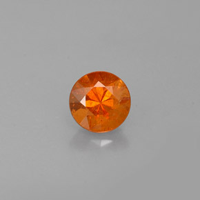 Hilo de espesartita Naranja natural de 0.42 ct, Corte Redondo, VS-SI