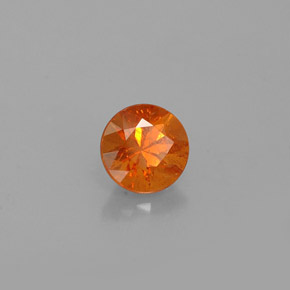 Hilo de espesartita Naranja natural de 0.42 ct, Corte Redondo, VS-SI