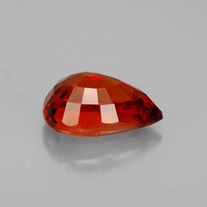 Granate espesartita naranja natural de 1,46 ct, en forma de pera, VVS-VS
