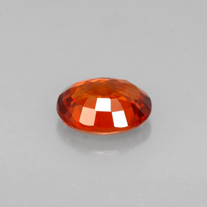 Granate espesartita naranja natural de 1,29 ct, corte óvalo, VVS-VS