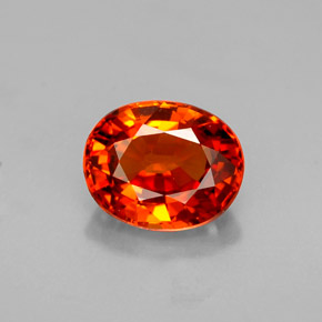 Hilo de espesartita Naranja mandarina natural de 1.36 ct, Corte Óvalo, VVS-VS