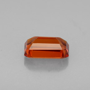 Granate espesartita naranja natural de 1,15 ct, corte esmeralda, VVS-VS