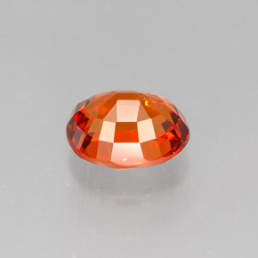 Granate espesartita naranja natural de 1,31 ct, corte óvalo, VVS-VS