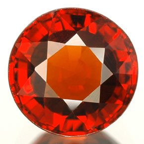 Hilo de espesartita Naranja rojizo natural de 1.63 ct, Corte Redondo, VVS-VS
