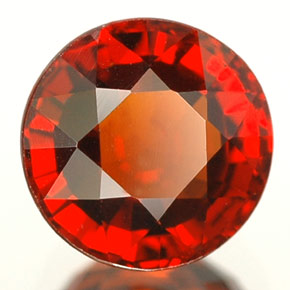 Hilo de espesartita Naranja rojizo natural de 1.63 ct, Corte Redondo, VVS-VS