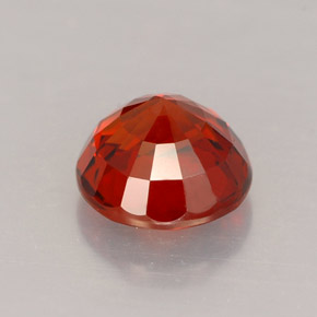 Hilo de espesartita Naranja rojizo natural de 1.60 ct, Corte Redondo, VVS-VS