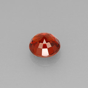Granate espesartita naranja natural de 0,80 ct, corte redondo, VVS