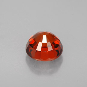 Granate espesartita naranja natural de 0,96 ct, corte redondo, VVS-VS