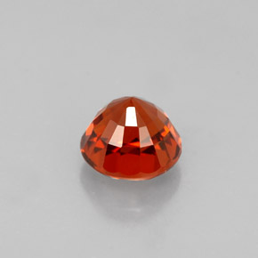Granate espesartita naranja natural de 0,85 ct, corte redondo, VS