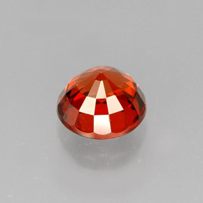 Granate espesartita naranja natural de 1,43 ct, corte redondo, VVS