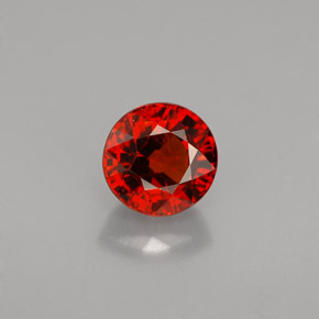Hilo de espesartita Naranja rojizo natural de 1.40 ct, Corte Redondo, VS