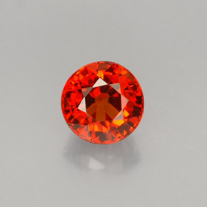 Hilo de espesartita Naranja natural de 1.12 ct, Corte Redondo, VS