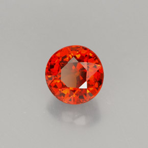 Hilo de espesartita Naranja natural de 1.12 ct, Corte Redondo, VS