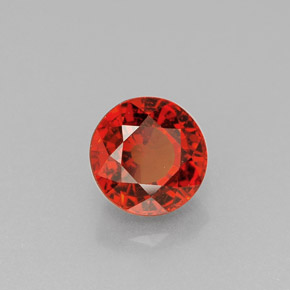 Hilo de espesartita Naranja rojizo natural de 1.34 ct, Corte Redondo, VS