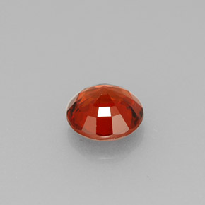 Granate espesartita naranja natural de 0,83 ct, corte redondo, VVS