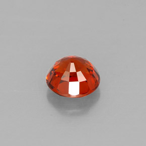 Granate espesartita naranja natural de 0,88 ct, corte redondo, VVS