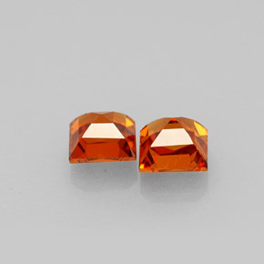 Gemas de granate espesartita naranja natural de  ct, cuadrado, VVS-VS